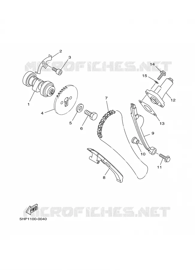 ARBRE A CAMES / CHAINE DE DISTRIBUTION Yamaha MOTO 125 2006 TTR  TTR125LE