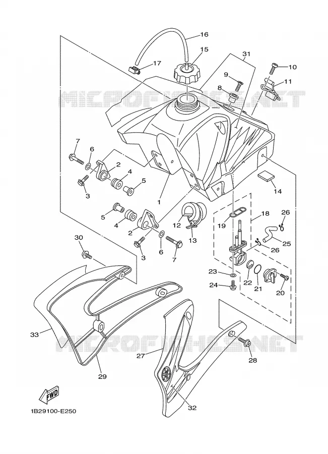 RESERVOIR A ESSENCE Yamaha MOTO 125 2006 TTR  TTR125LE
