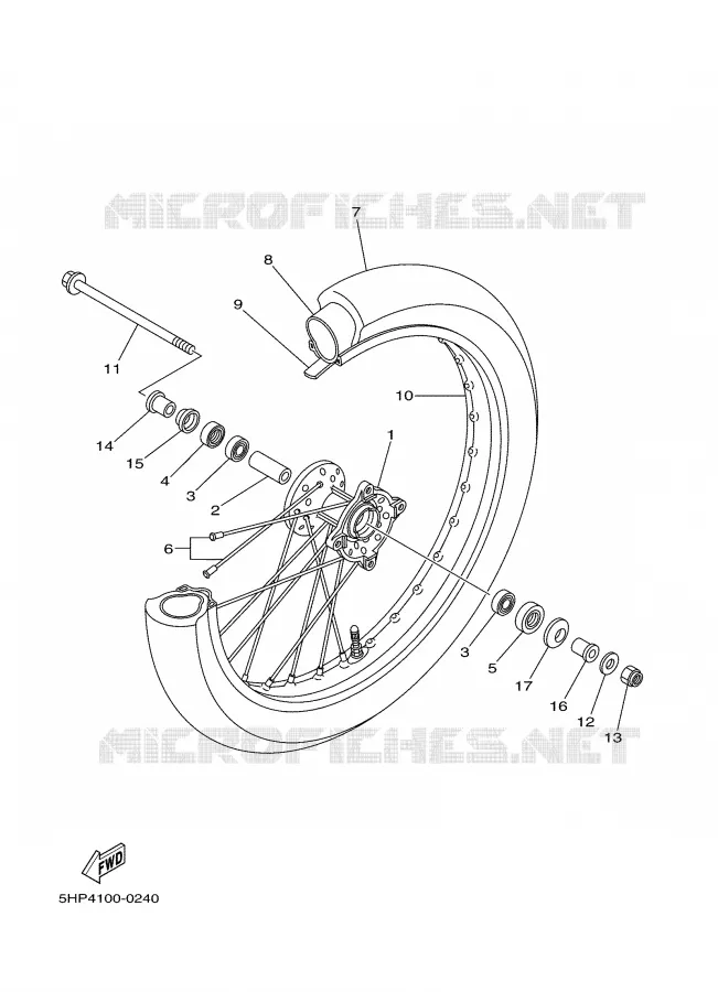 ROUE AVANT 2 Yamaha MOTO 125 2006 TTR  TTR125LE