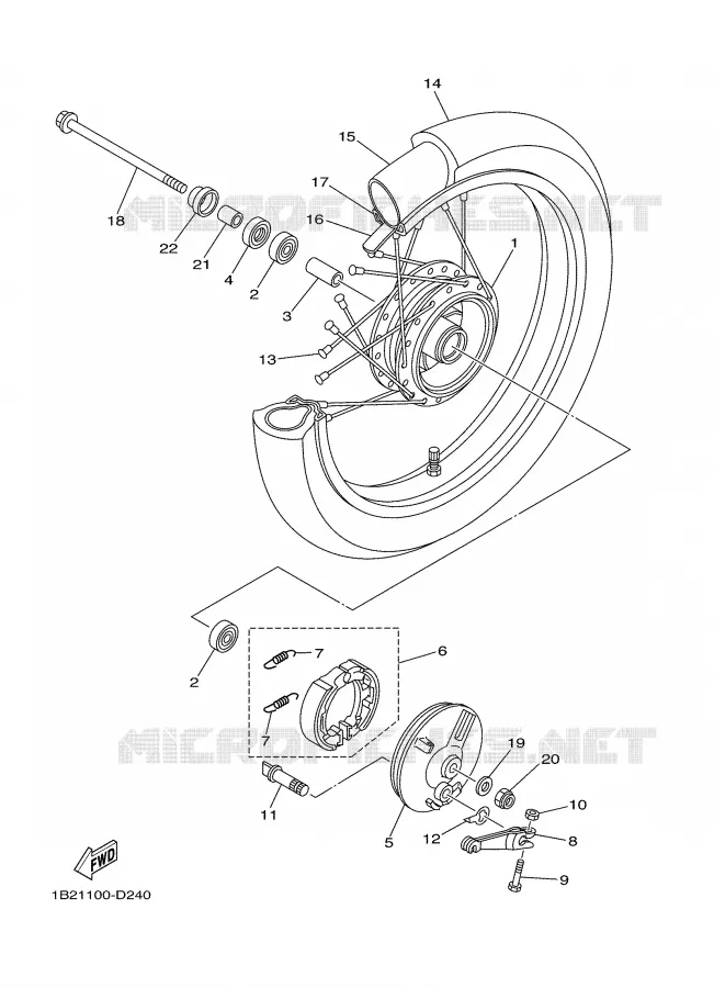 ROUE AVANT Yamaha MOTO 125 2008 TTR  TTR125LE