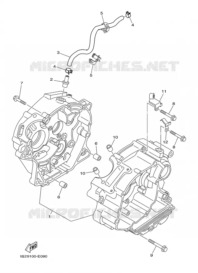 CARTER MOTEUR Yamaha MOTO 125 2007 TTR  TTR125LEW