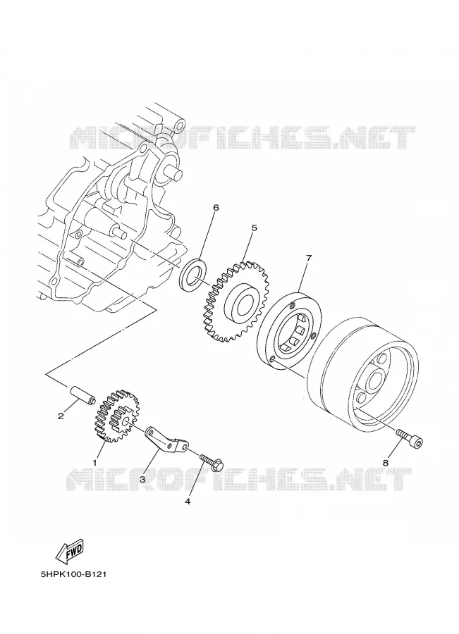 EMBRAYAGE DE DEMARREUR Yamaha MOTO 125 2007 TTR  TTR125LEW