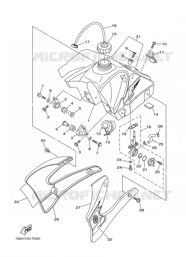 RESERVOIR A ESSENCE Yamaha MOTO 125 2007 TTR  TTR125LEW