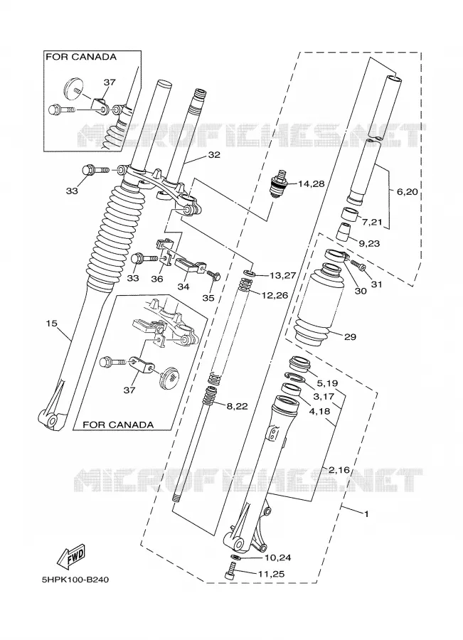 FOURCHE 2 Yamaha MOTO 125 2007 TTR  TTR125LEW