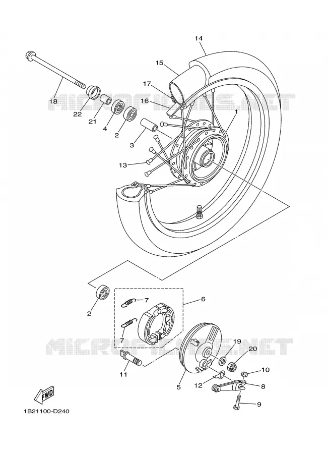 ROUE AVANT Yamaha MOTO 125 2008 TTR  TTR125LEX