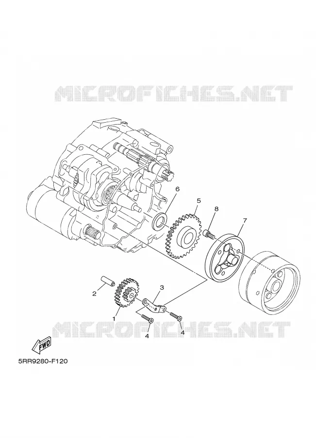 EMBRAYAGE DE DEMARREUR Yamaha MOTO 125 2009 TTR  TT-R125LEY
