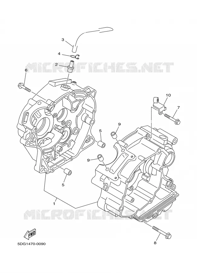 CARTER MOTEUR Yamaha MOTO 125 2000 TTR  TTR125LM