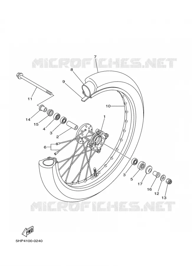 ROUE AVANT 2 Yamaha MOTO 125 2002 TTR  TTR125LP
