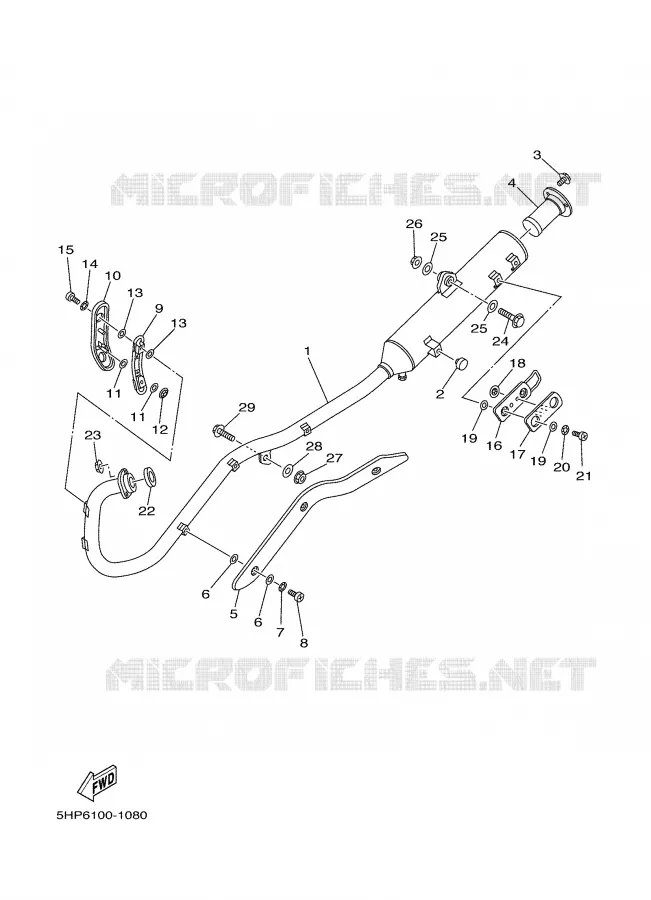 ECHAPPEMENT Yamaha MOTO 125 2006 TTR  TTR125LV