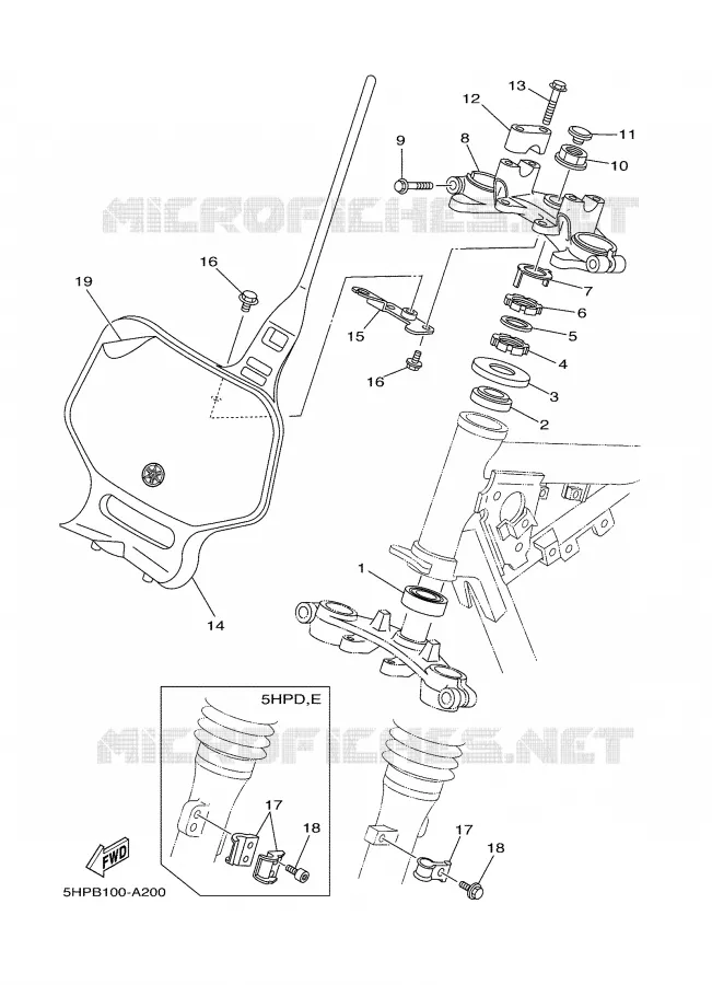 DIRECTION Yamaha MOTO 125 2002 TTR  TTR125P