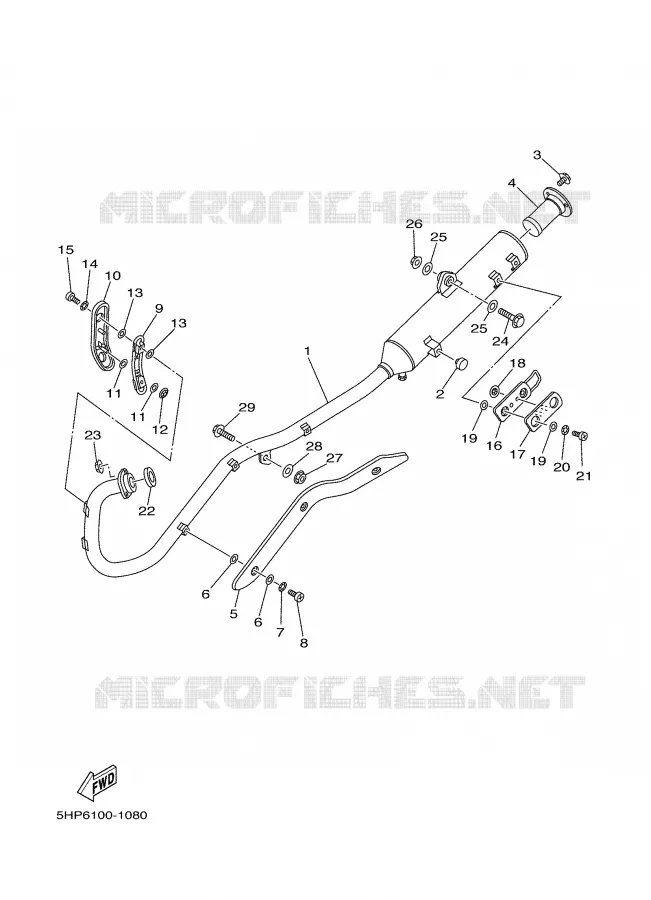 ECHAPPEMENT Yamaha MOTO 125 2004 TTR  TTR125S