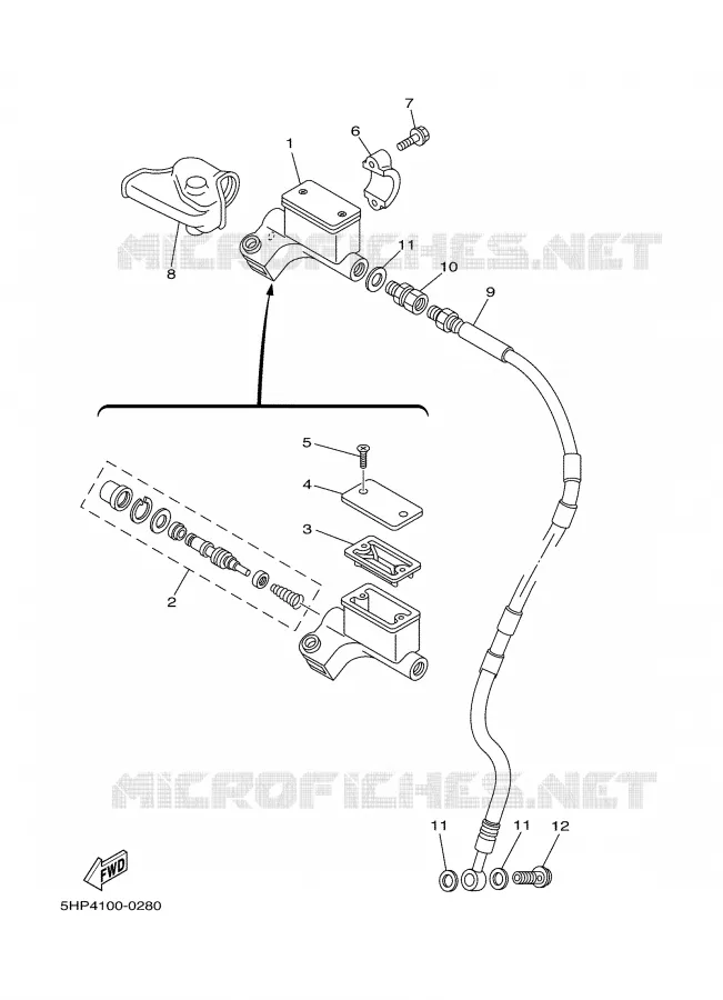 MAITRE CYLINDRE AVANT Yamaha MOTO 125 2005 TTR  TTR125T