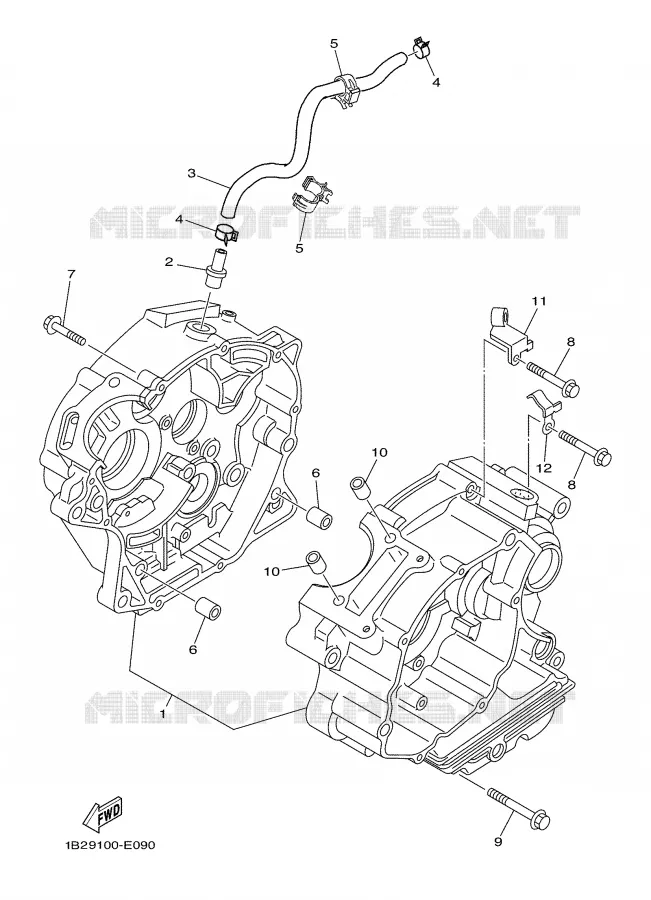 CARTER MOTEUR Yamaha MOTO 125 2007 TTR  TTR125W