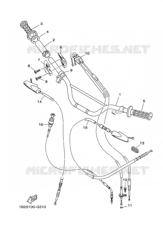 GUIDON ET CABLES Yamaha MOTO 125 2008 TTR  TTR125X