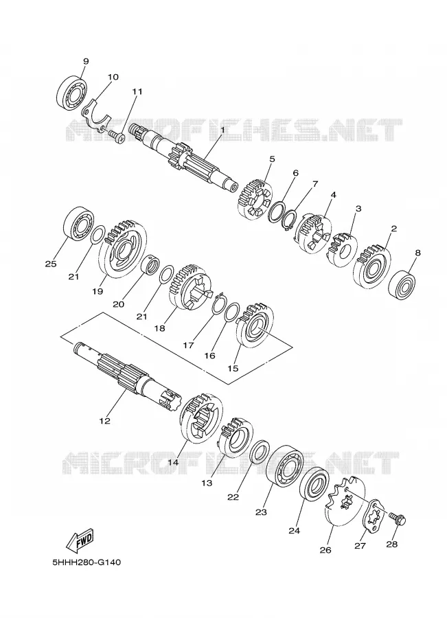 TRANSMISSION Yamaha MOTO 125 2009 TTR  TT-R125Y
