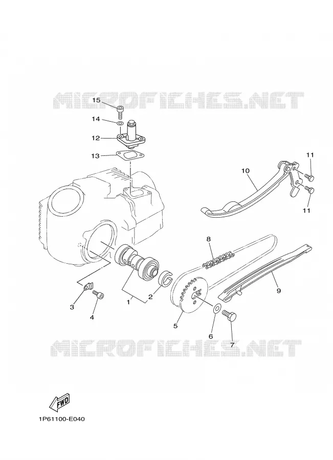 ARBRE A CAMES / CHAINE DE DISTRIBUTION Yamaha MOTO 50 2007 TTRE  TTR50EW