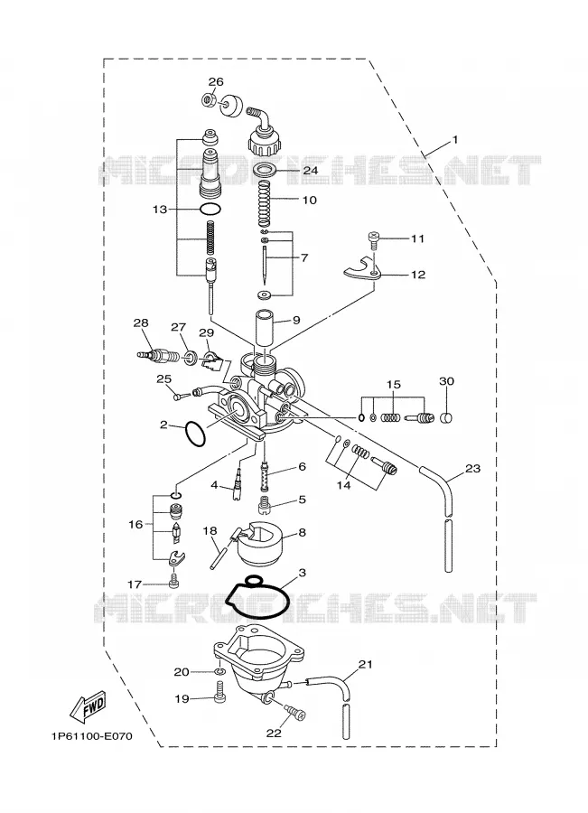 CARBURATEUR Yamaha MOTO 50 2007 TTRE  TTR50EW