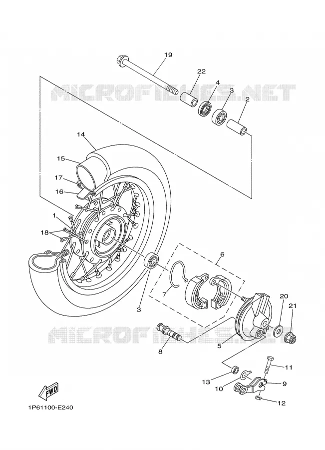 ROUE AVANT Yamaha MOTO 50 2007 TTRE  TTR50EW