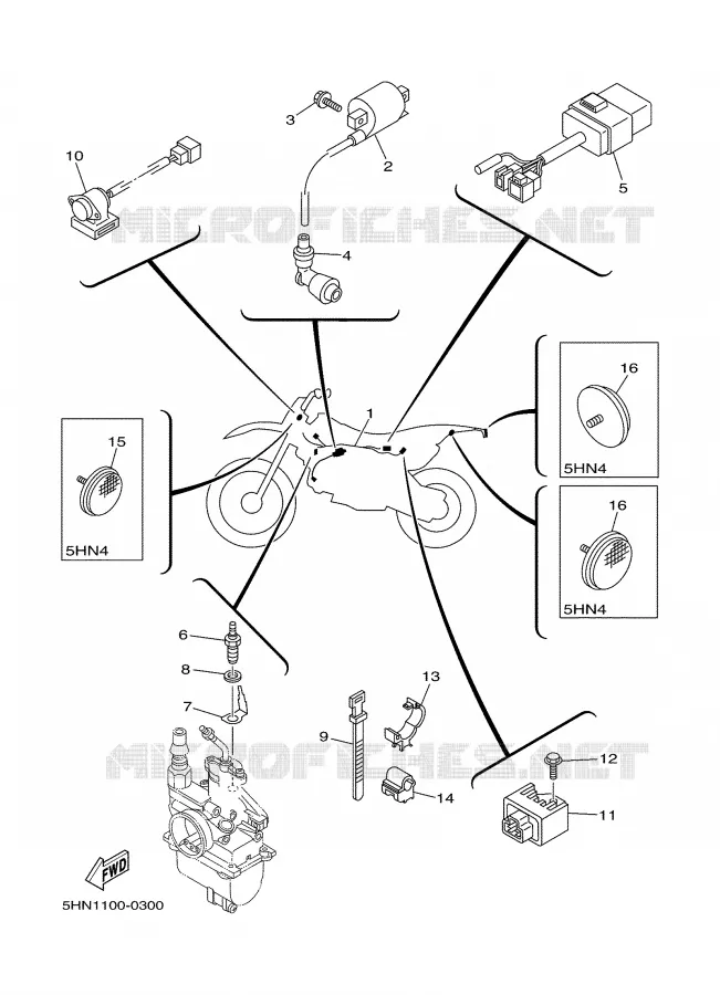PARTIE ELECTRIQUE 1 Yamaha MOTO 90 2000 TTR  TTR90