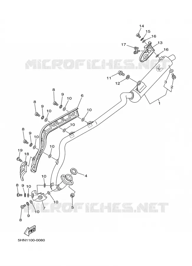 ECHAPPEMENT Yamaha MOTO 90 2001 TTR  TTR90