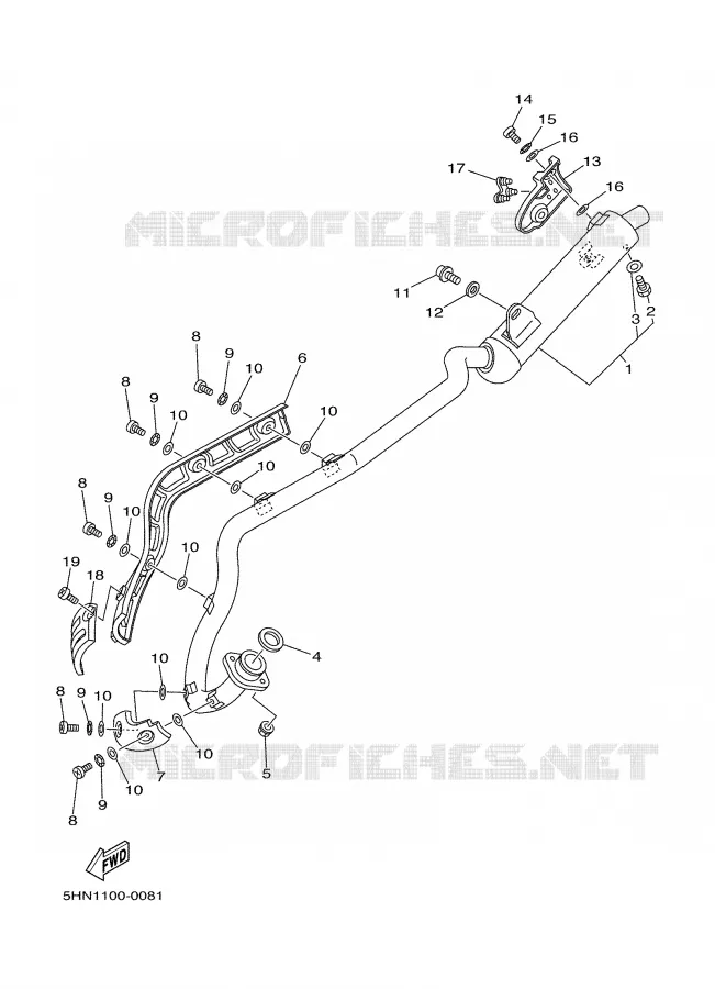 ECHAPPEMENT Yamaha MOTO 90 2004 TTR  TTR90