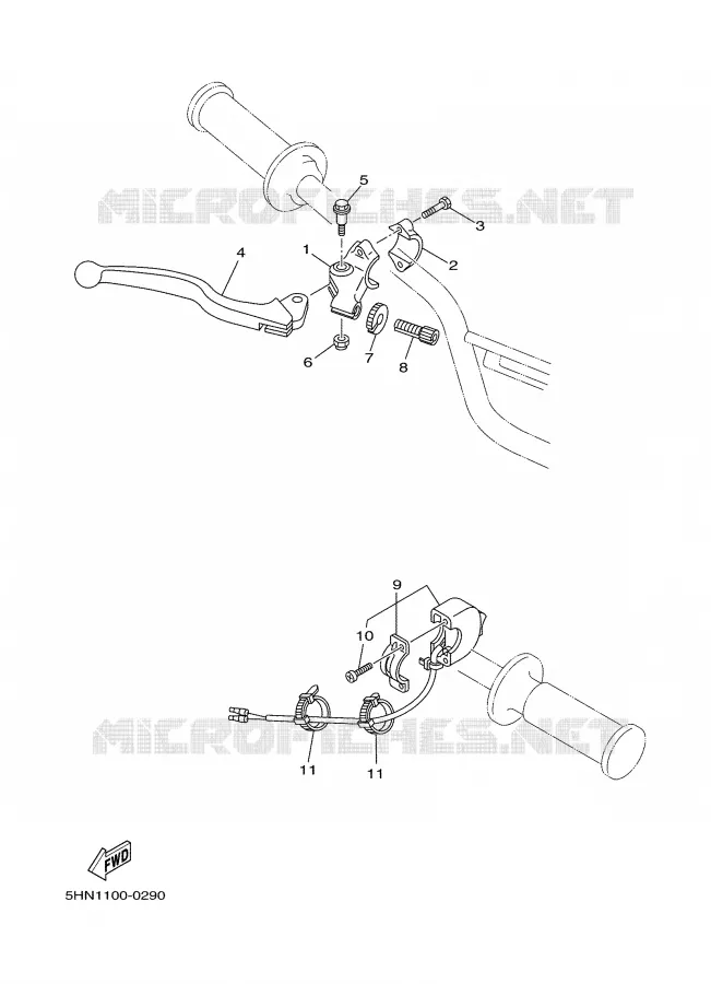 COMMODO / LEVIER Yamaha MOTO 90 2006 TTR  TTR90