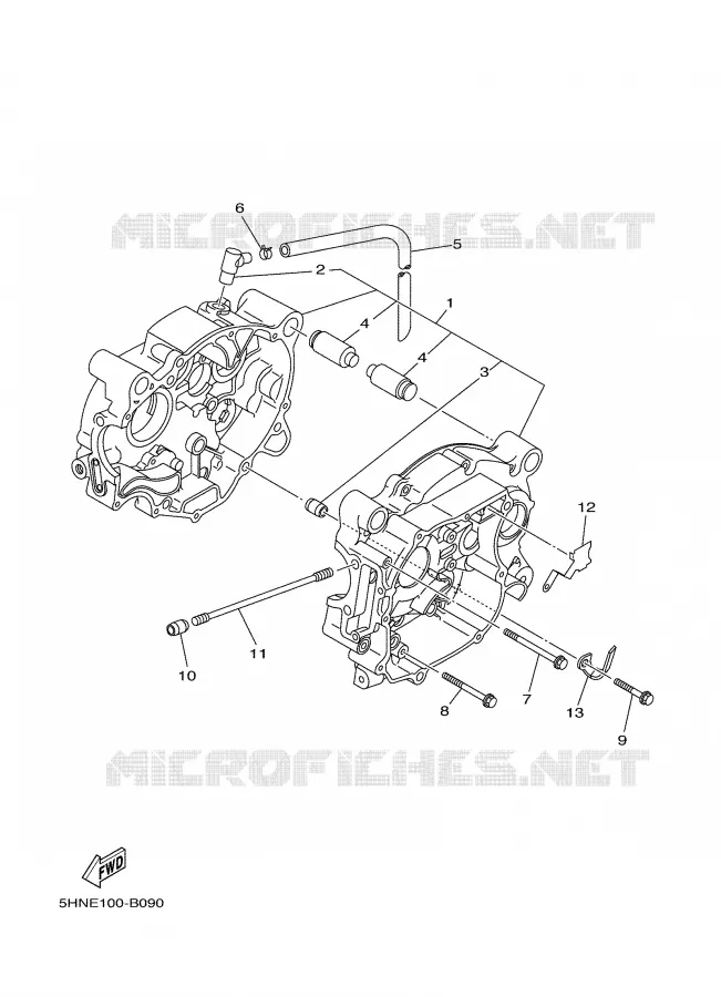 CARTER MOTEUR Yamaha MOTO 90 2004 TTRE  TTR90ES
