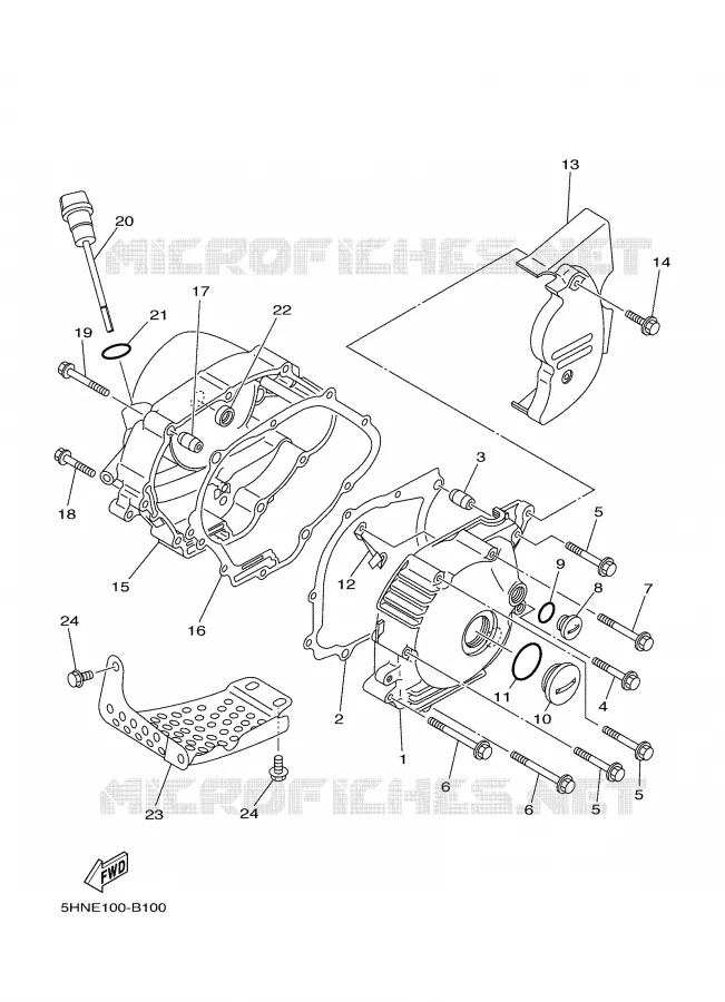CARTER - MOTEUR 1 Yamaha MOTO 90 2004 TTRE  TTR90ES