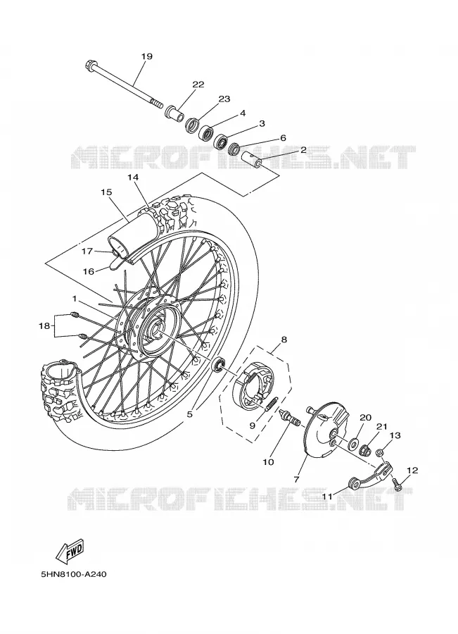 ROUE AVANT Yamaha MOTO 90 2006 TTRE  TTR90EV