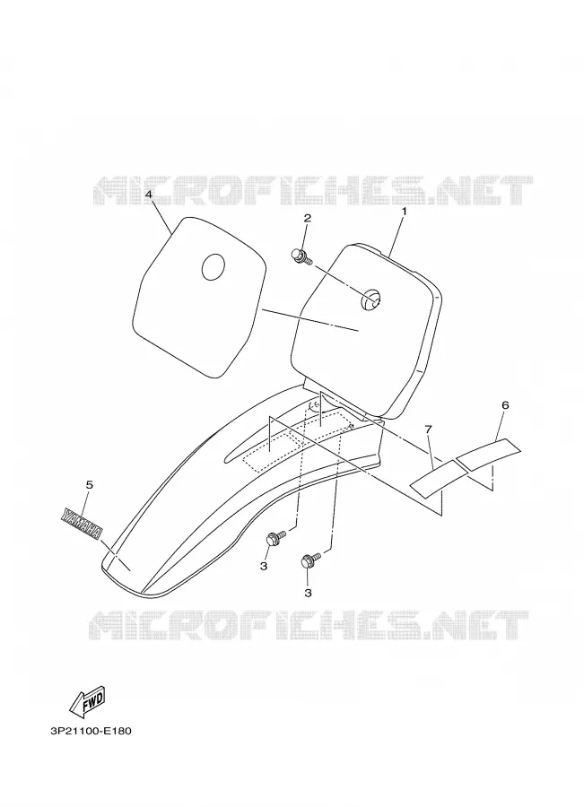 GARDE BOUE Yamaha MOTO 90 2007 TTRE  TTR90EW