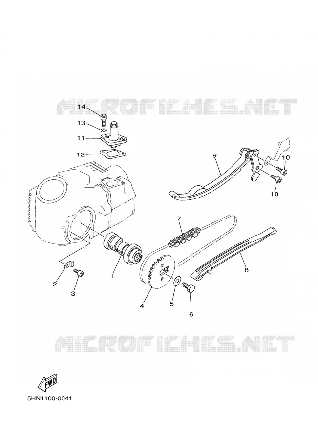 ARBRE A CAMES / CHAINE DE DISTRIBUTION Yamaha MOTO 90 2007 TTRE  TTR90EW