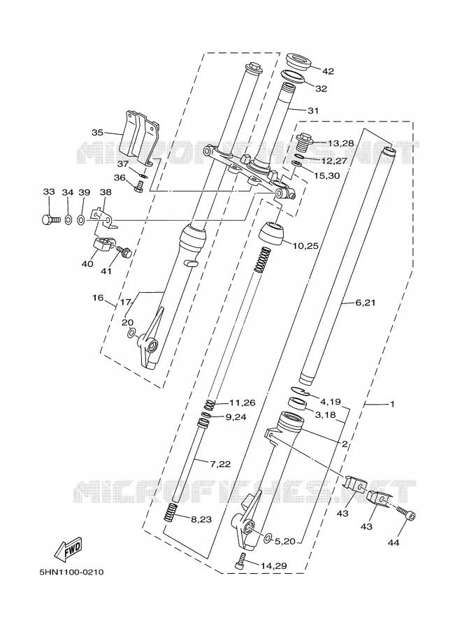 FOURCHE Yamaha MOTO 90 2000 TTR  TTR90M