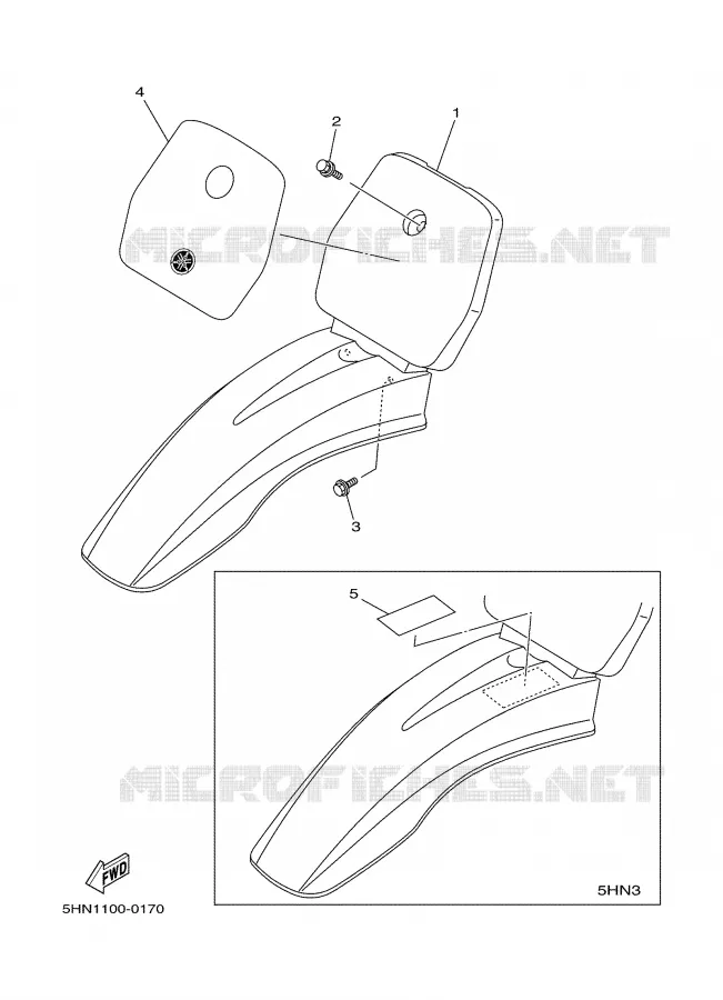 GARDE BOUE Yamaha MOTO 90 2000 TTR  TTR90MC