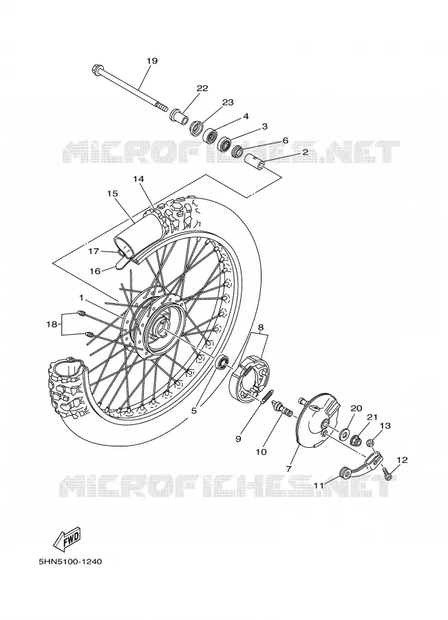 ROUE AVANT Yamaha MOTO 90 2001 TTR  TTR90N