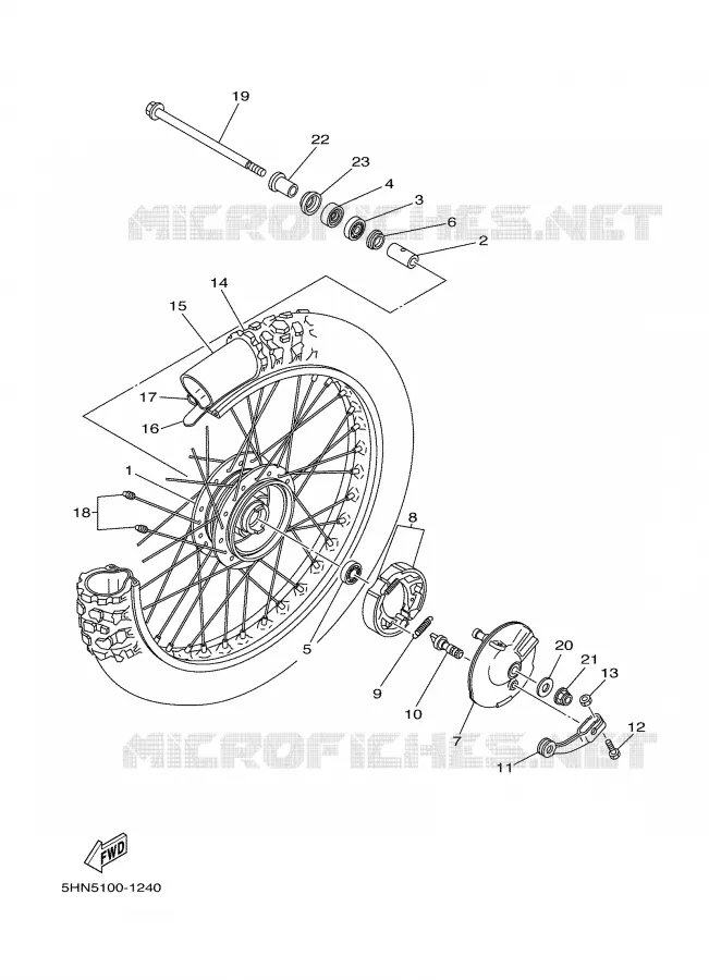 ROUE AVANT Yamaha MOTO 90 2001 TTR  TTR90N