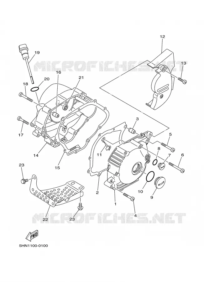 CARTER - MOTEUR 1 Yamaha MOTO 90 2002 TTR  TTR90P