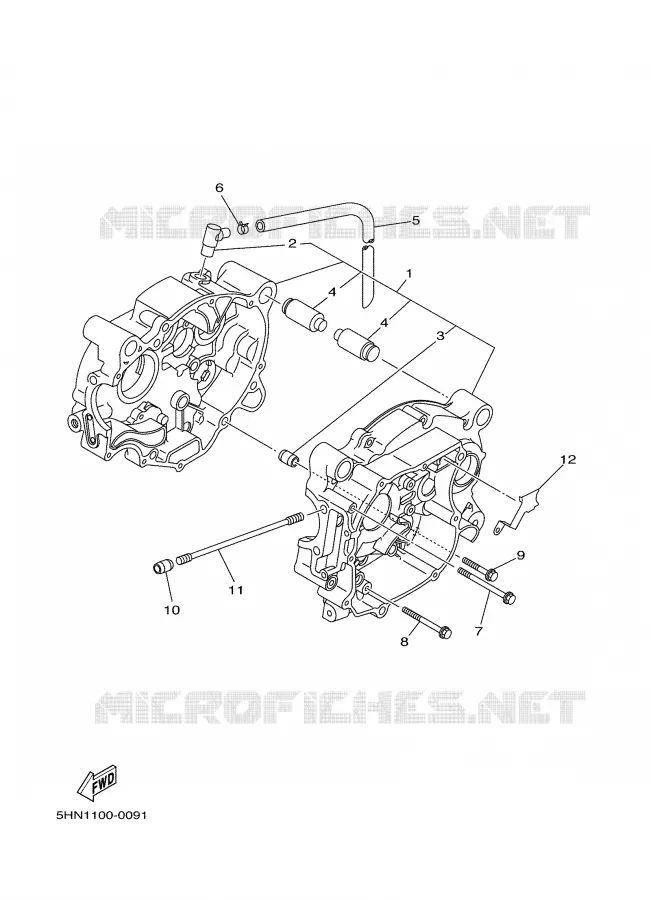 CARTER MOTEUR Yamaha MOTO 90 2003 TTR  TTR90R
