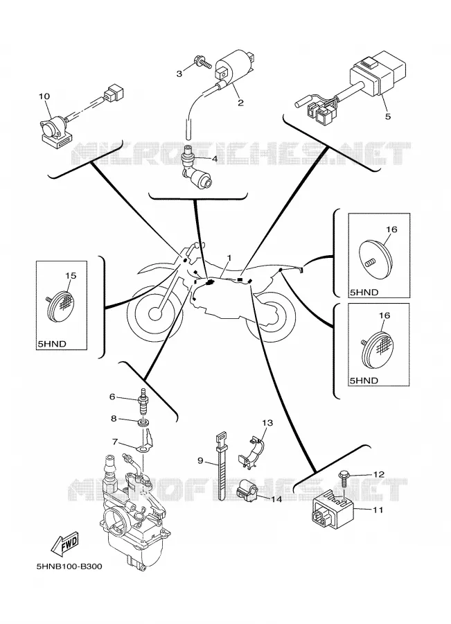 PARTIE ELECTRIQUE 1 Yamaha MOTO 90 2003 TTR  TTR90R