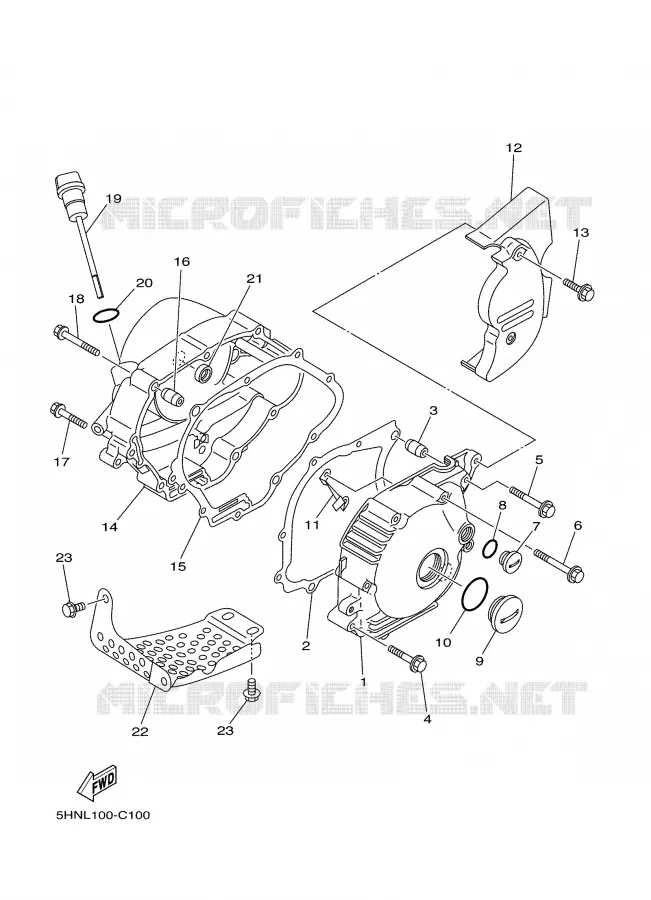 CARTER - MOTEUR 1 Yamaha MOTO 90 2004 TTR  TTR90S