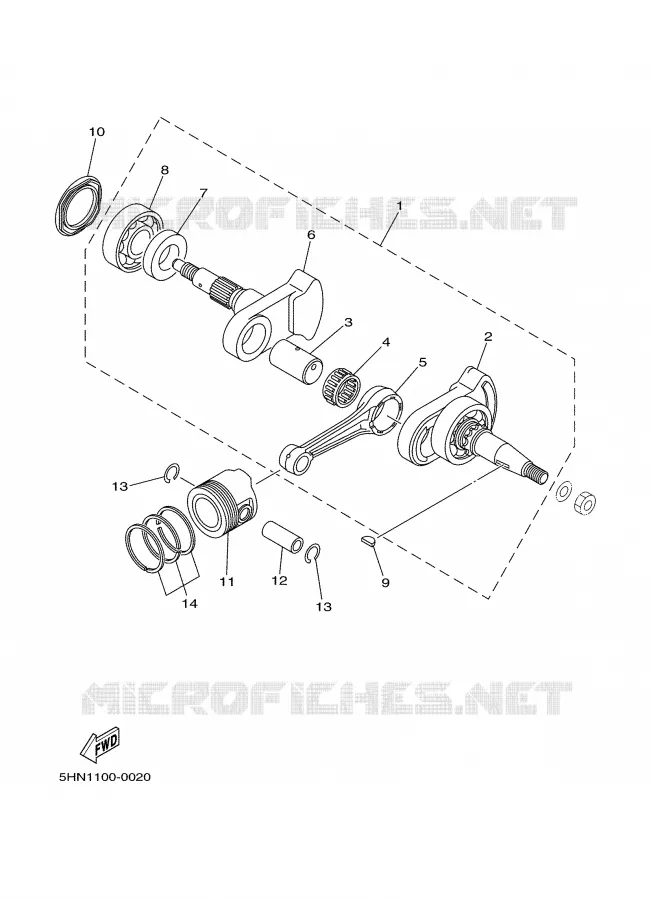 VILEBREQUIN / PISTON Yamaha MOTO 90 2004 TTR  TTR90S
