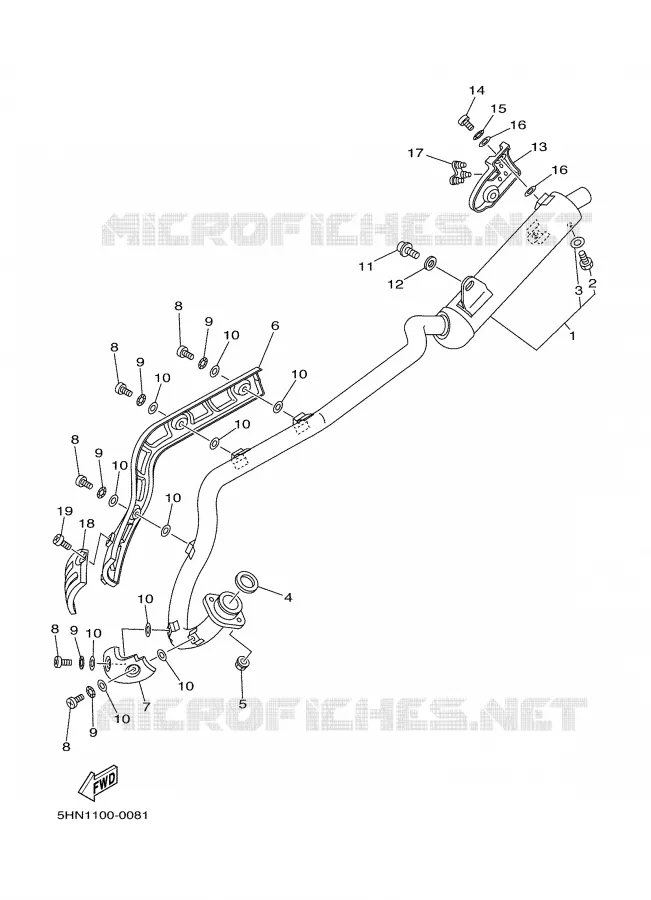 ECHAPPEMENT Yamaha MOTO 90 2004 TTR  TTR90S