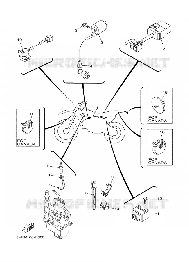 PARTIE ELECTRIQUE 1 Yamaha MOTO 90 2006 TTR  TTR90V