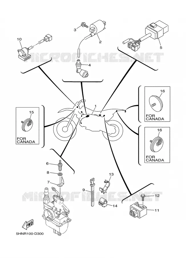 PARTIE ELECTRIQUE 1 Yamaha MOTO 90 2006 TTR  TTR90V