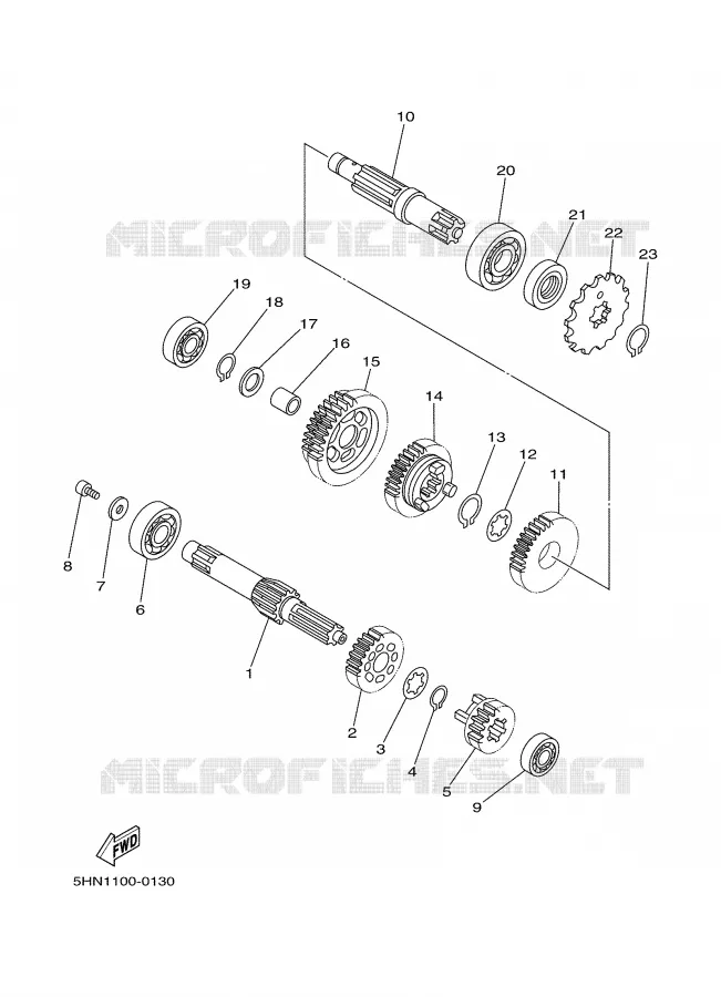 TRANSMISSION Yamaha MOTO 90 2007 TTR  TTR90W