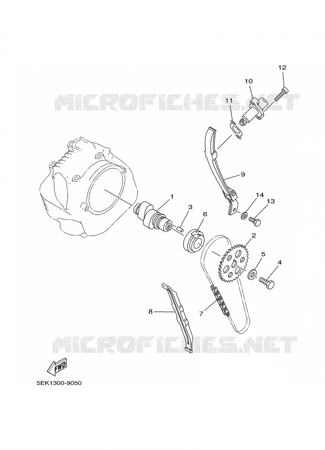 ARBRE A CAMES / CHAINE DE DISTRIBUTION Yamaha MOTO 125 2000 TW  TW125