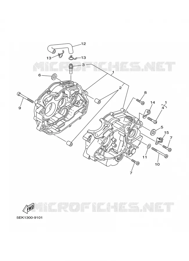 CARTER MOTEUR Yamaha MOTO 125 2000 TW  TW125