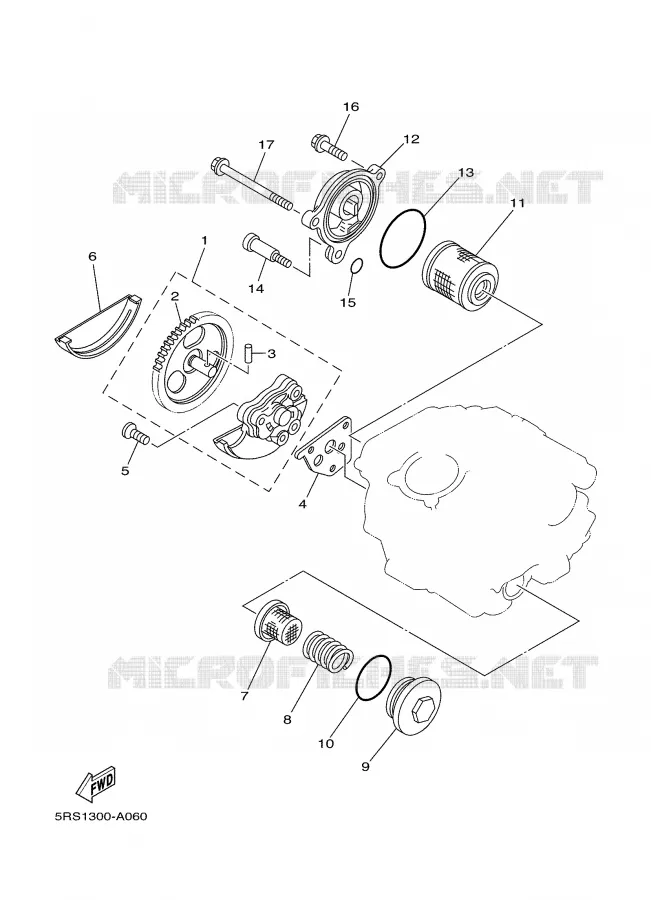 POMPE A HUILE Yamaha MOTO 125 2003 TW  TW125