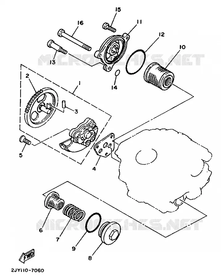 POMPE A HUILE Yamaha MOTO 200 1994 TW  TW200E