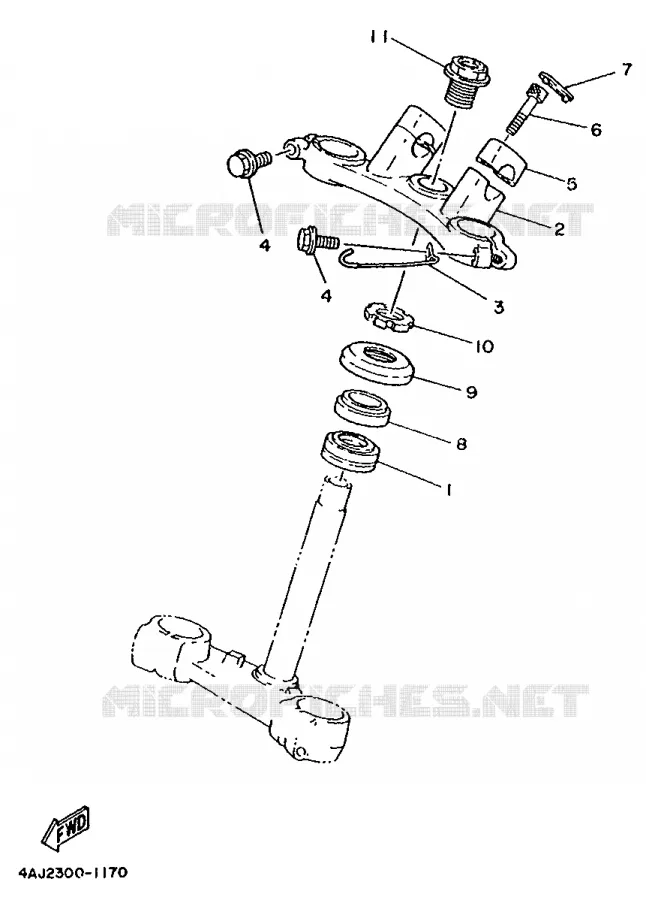 DIRECTION Yamaha MOTO 250 1991 TY  TY250R