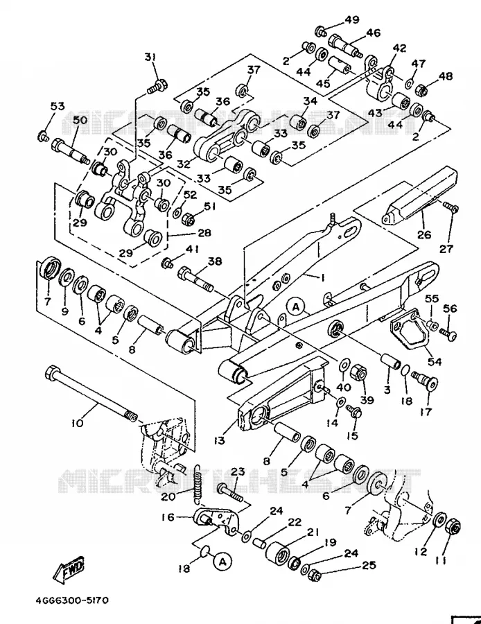 BRAS ARRIERE Yamaha MOTO 250 1996 TY  TY250Z